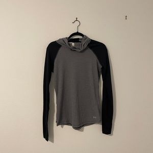 Under Armour gray hooded running long sleeve tee size XS never worn